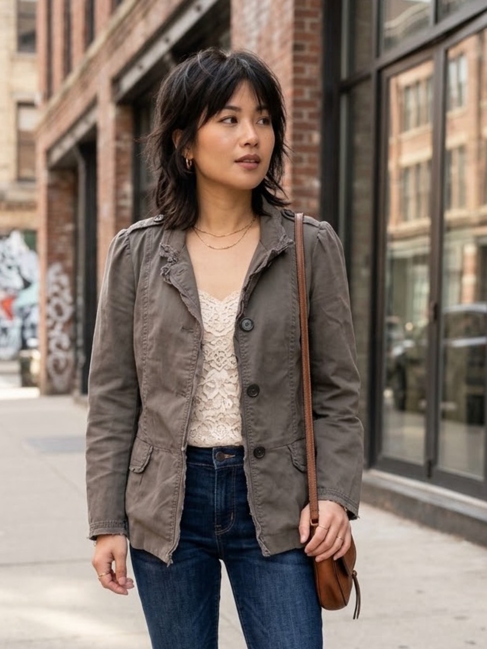 Coldwater Creek Classic P14 Urban Edit Utility Jacket Utility Jacket in Gray